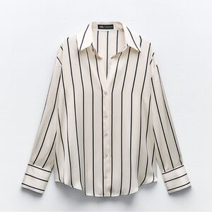 Satin striped Zara blouse